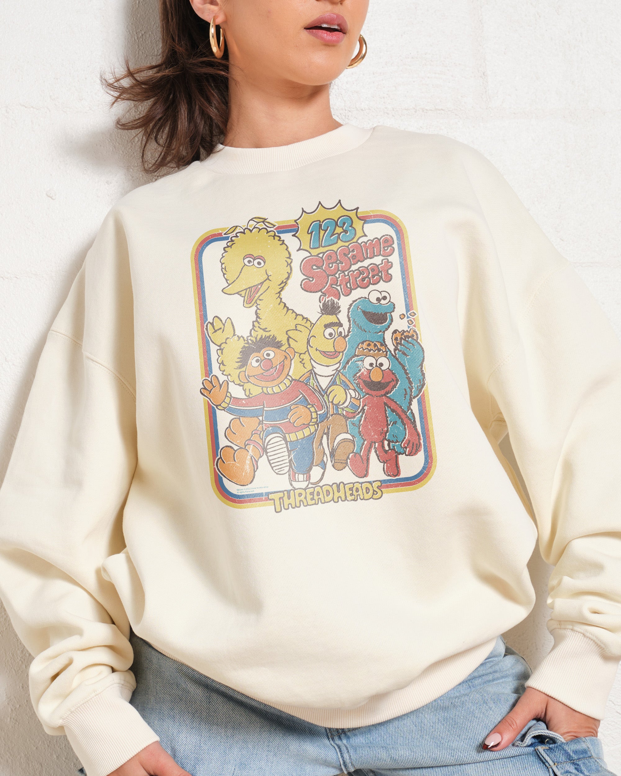 123 Sesame St Unisex Sweatshirt - Premium 340gsm Cotton-Polyester Graphic