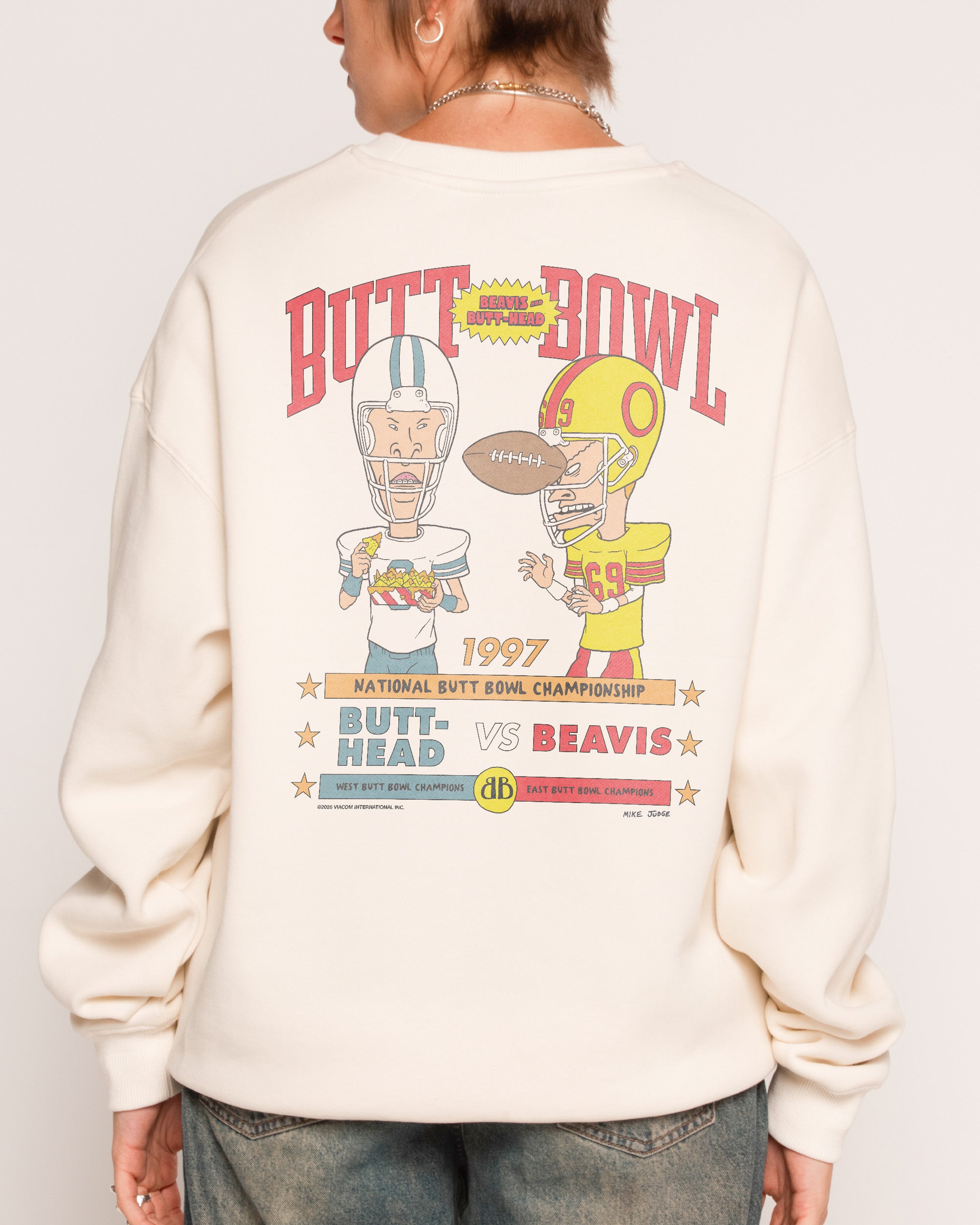 Beavis and Butthead Butt Bowl Unisex Sweatshirt - Premium 340gsm Cotton Polyester Blend