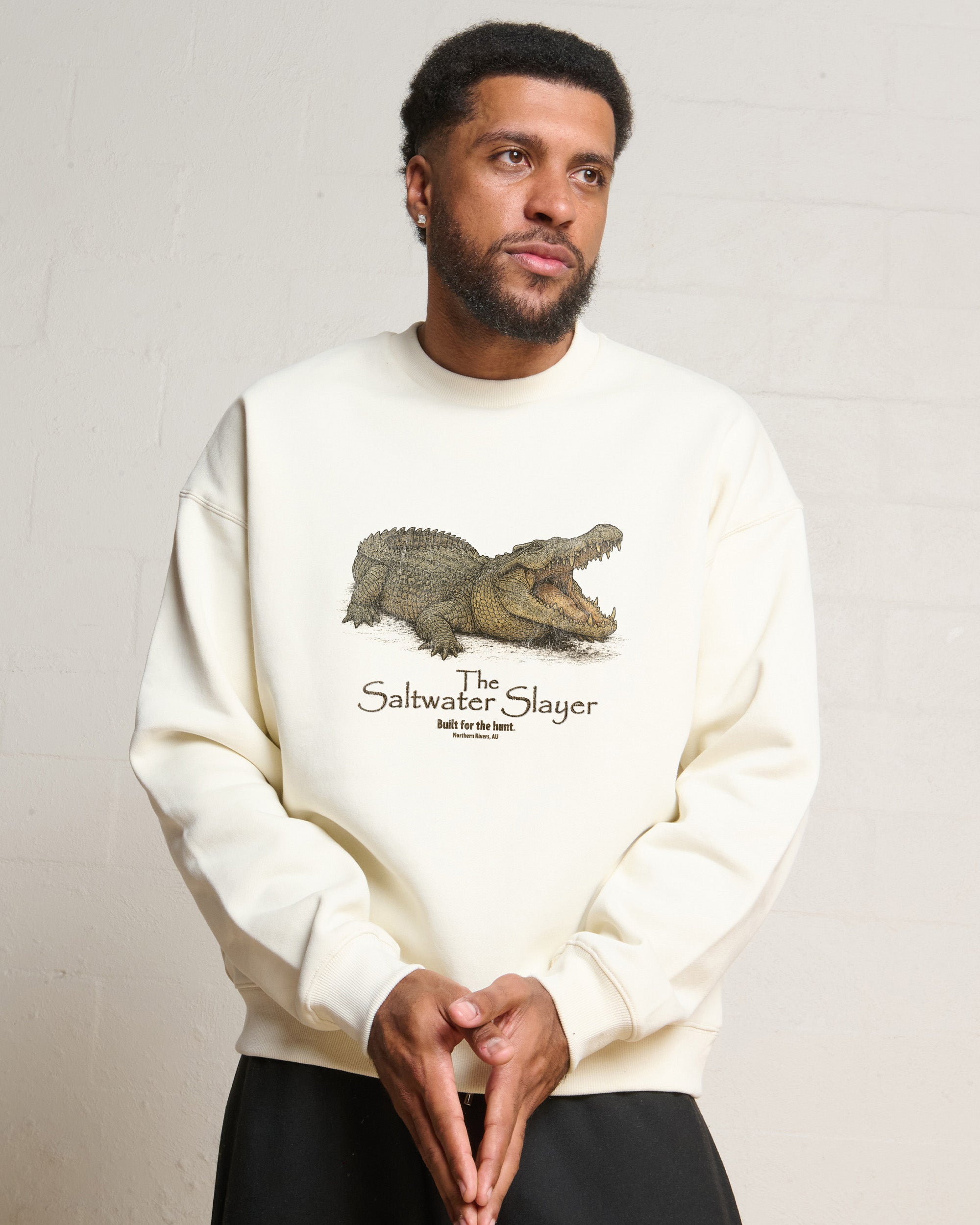 Saltwater Slayer Unisex Sweatshirt - Premium 340gsm Cotton-Polyester Graphic Print